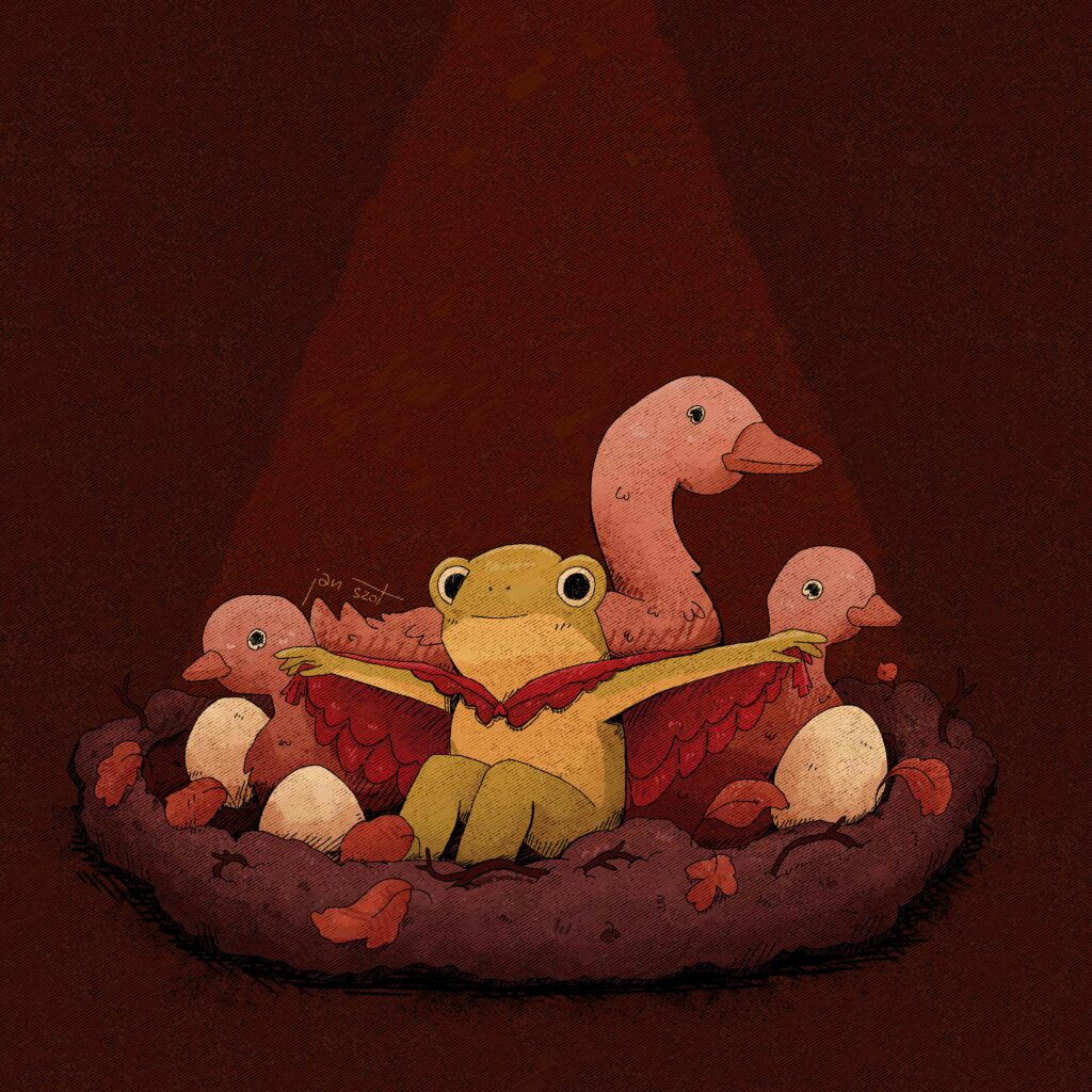 Six geese a-laying,