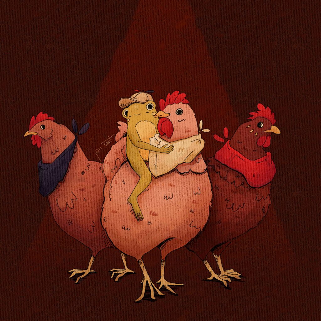 Three French hens,